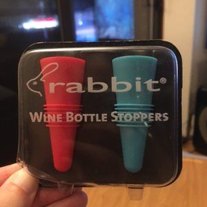 Rabbit wine bottle stoppers- two
